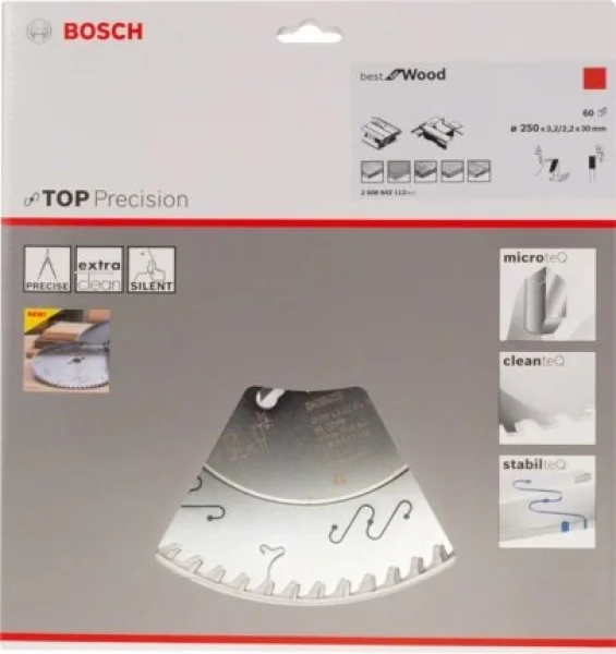 Bosch top precision best for wood lama per seghe da banco 250x30 mm per legno 2608642112 - dettaglio 2