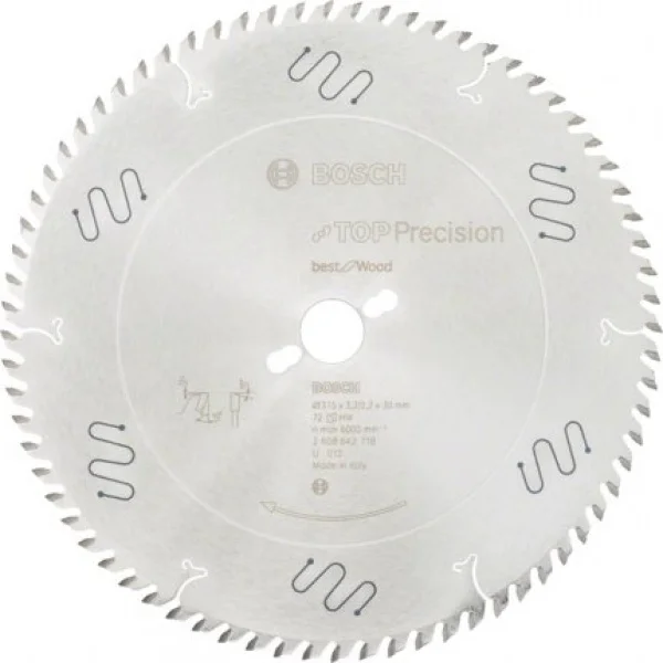 Bosch top precision best for wood lama per seghe da banco 315x30 mm per legno 2608642118 - dettaglio 1