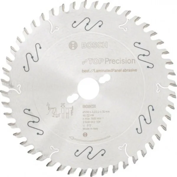 Bosch top precision best for laminated panel abrasive lama circolare 250x30 mm per laminati 2608642104 - dettaglio 1