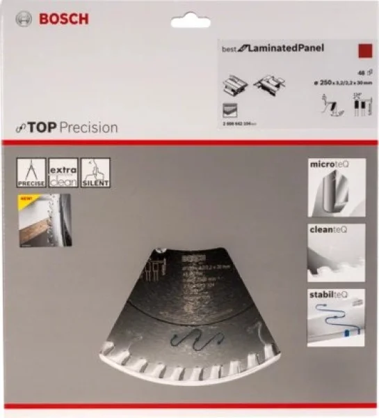 Bosch top precision best for laminated panel abrasive lama circolare 250x30 mm per laminati 2608642104 - dettaglio 2
