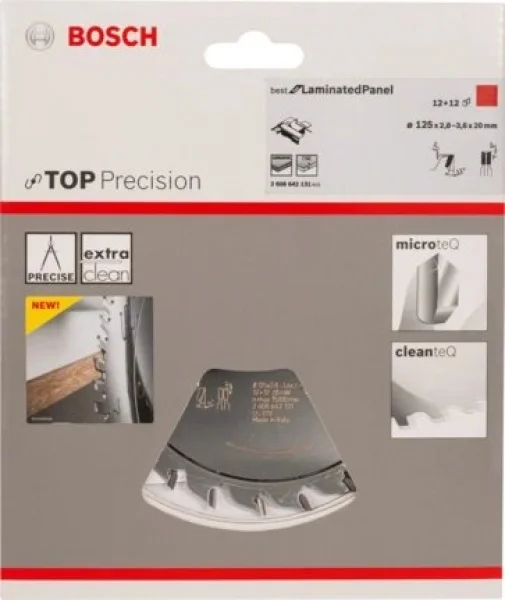 Bosch top precision best for laminated panel lama per squadratrice 125x20 mm per laminati 2608642131 - dettaglio 2