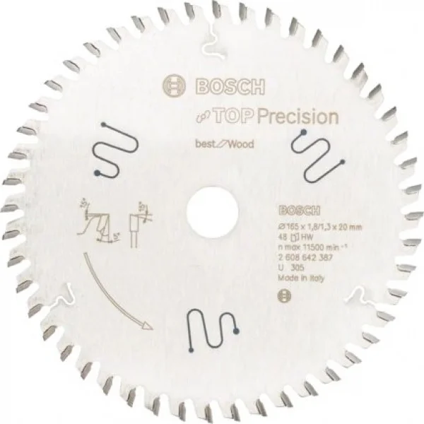 Bosch top precision best for multi material lama per seghe circolari 165x20 mm multimateriale 2608642387 - dettaglio 1