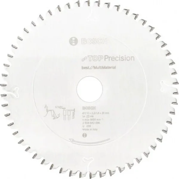 Bosch top precision best for multi material lama per troncatrice 210x30 mm multimateriale 2608642096 - dettaglio 1