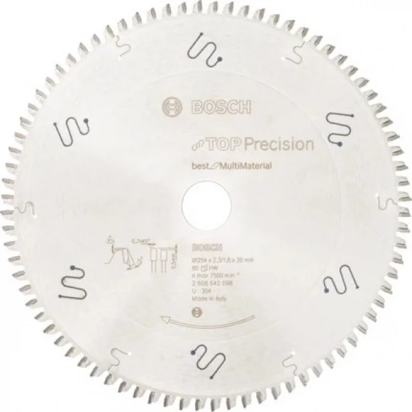 Bosch top precision best for multi material lama per troncatrice 254x30 mm multimateriale 2608642098 - dettaglio 1