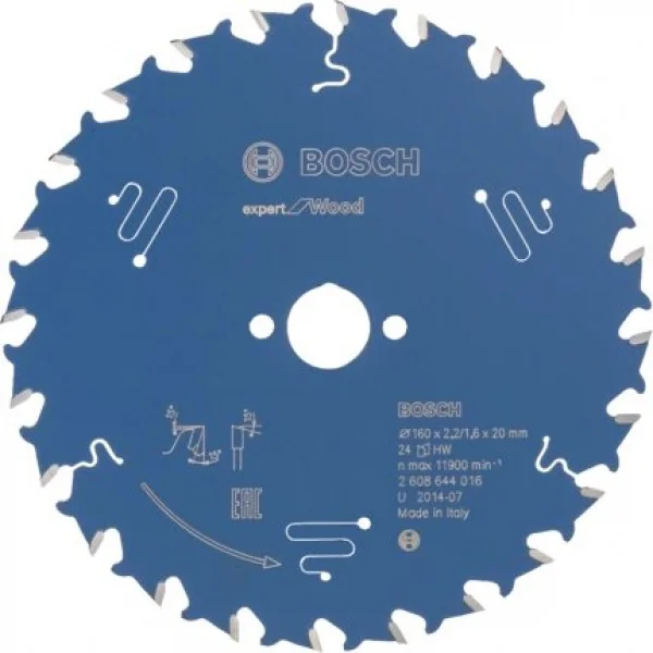 Bosch expert for wood lama per seghe circolari 160x20 mm per legno 2608644016 - dettaglio 1