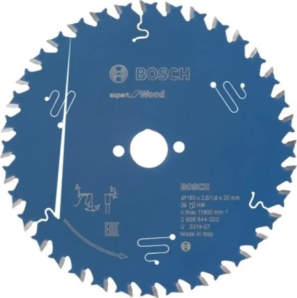 Bosch expert for wood lama per seghe circolari 160x20 mm per legno 2608644020 - dettaglio 1