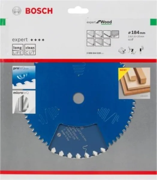 Bosch expert for wood lama per seghe circolari 184x20 mm per legno 2608644039 - dettaglio 2