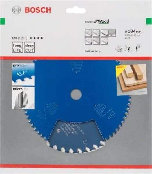 Bosch expert for wood lama per seghe circolari 184x30 mm per legno 2608644042 - dettaglio 2