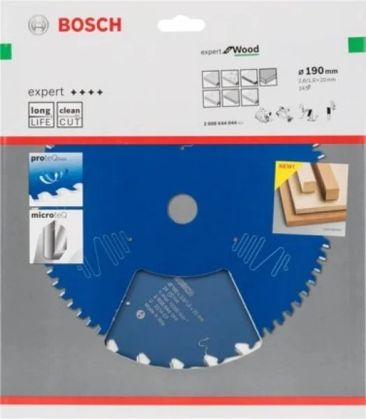 Bosch expert for wood lama per seghe circolari 190x20 mm per legno 2608644044 - dettaglio 2