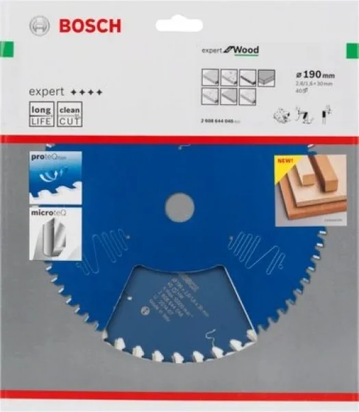 Bosch expert for wood lama per seghe circolari 190x30 mm per legno 2608644048 - dettaglio 2