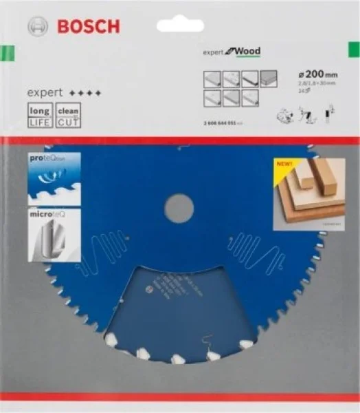 Bosch expert for wood lama per seghe circolari 200x30 mm per legno 2608644051 - dettaglio 2