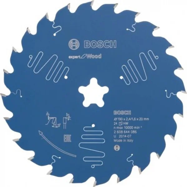 Bosch expert for wood lama per seghe da banco 190 mm con foro a stella per legno 2608644086 - dettaglio 1
