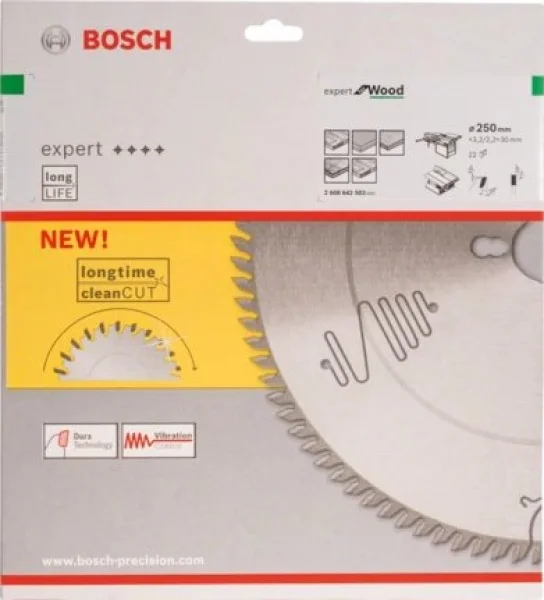 Bosch expert for wood lama per seghe da banco 250x30 mm per legno 2608642502 - dettaglio 2