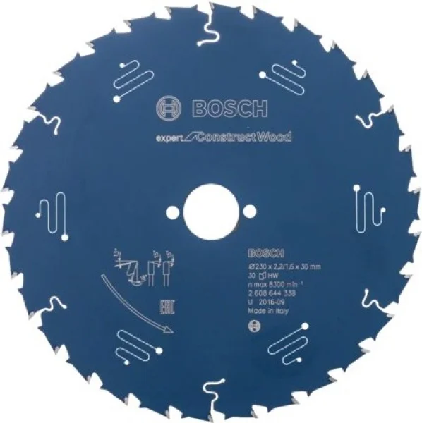 Bosch expert for construct wood lama per seghe circolari 230x30 mm per legno chiodato 2608644338 - dettaglio 1