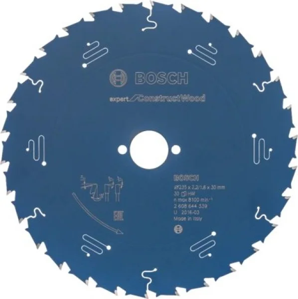 Bosch expert for construct wood lama per seghe circolari 235x30 mm per legno chiodato 2608644339 - dettaglio 1