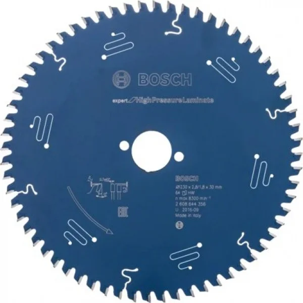 Bosch expert for high pressure laminate lama per seghe circolari 230x30 mm per hpl 2608644356 - dettaglio 1