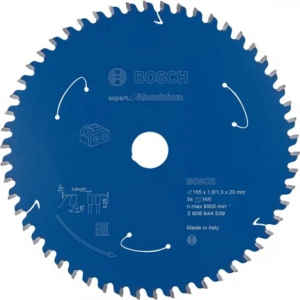 Bosch expert for aluminium lama per utensili a batteria 165x20 mm per alluminio 2608644539 - dettaglio 1
