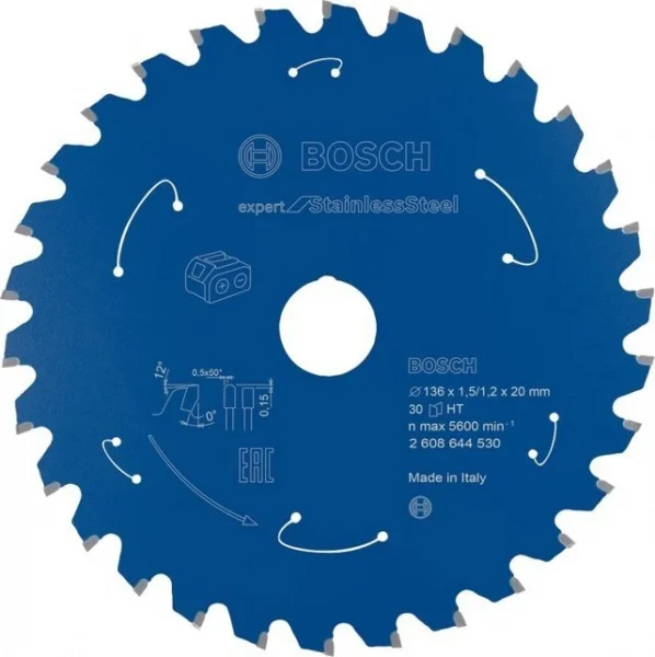 Bosch expert for stainless steel lama per seghe circolari 136x20 mm per acciaio inox 2608644530 - dettaglio 1
