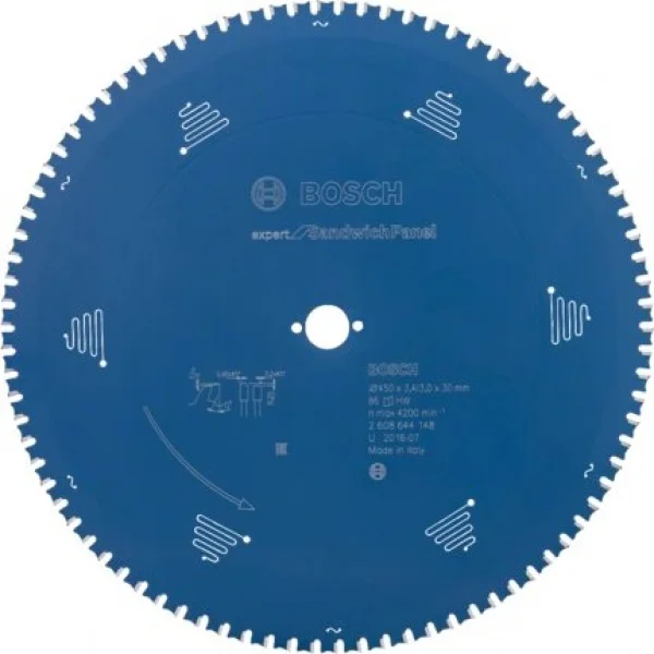 Bosch expert lama per sega circolare 450x30 mm per pannelli sandwich 2608644148 - dettaglio 1