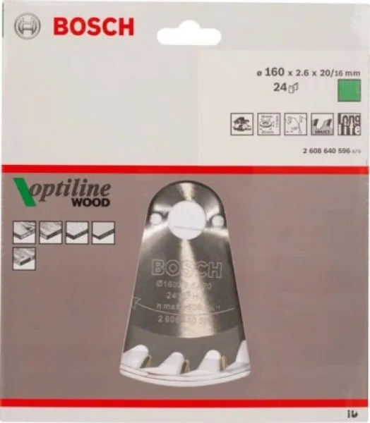 Bosch optiline wood lama per sega circolare 160x20 mm per legno 2608640596 - dettaglio 2