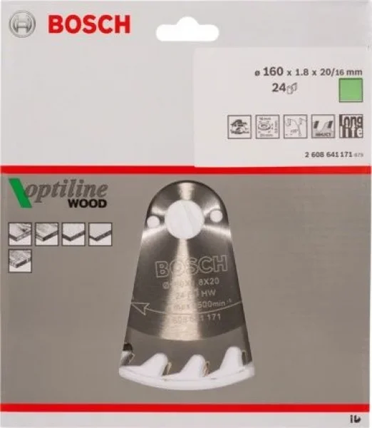 Bosch optiline wood lama per sega circolare 160x20 mm per legno 2608641171 - dettaglio 2