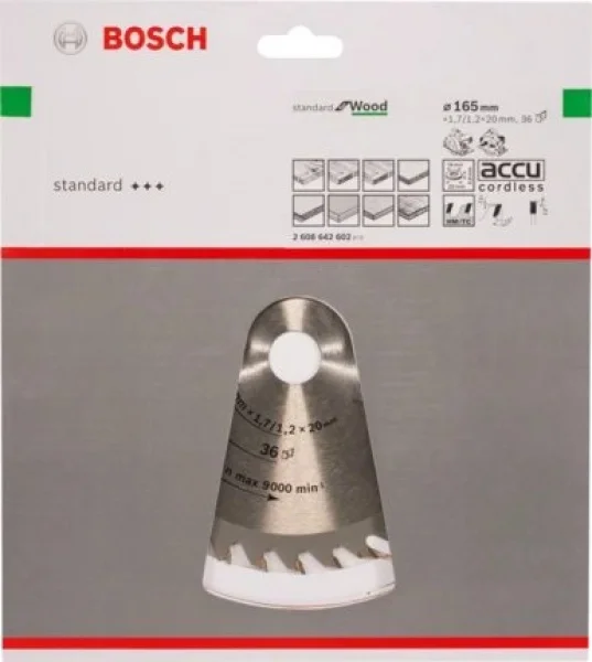 Bosch optiline wood lama per sega circolare 165x20 mm per legno 2608642602 - dettaglio 2
