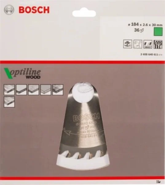 Bosch optiline wood lama per sega circolare 184x30 mm per legno 2608640611 - dettaglio 2