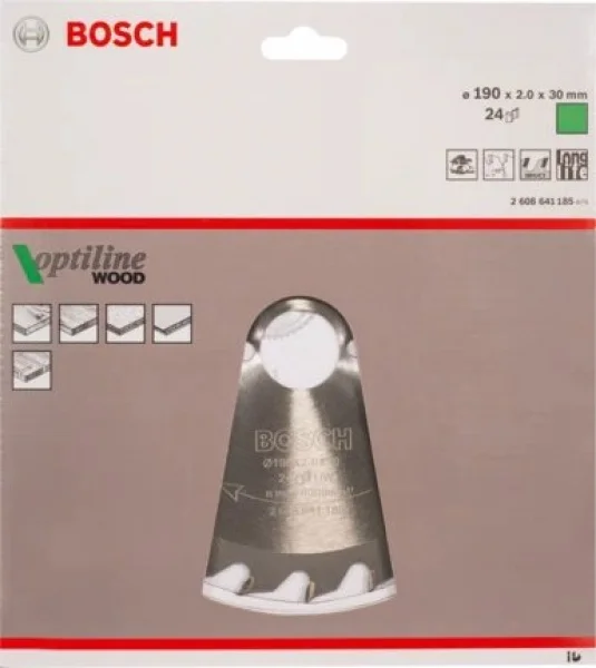 Bosch optiline wood lama per sega circolare 190x30 mm per legno 2608641185 - dettaglio 2