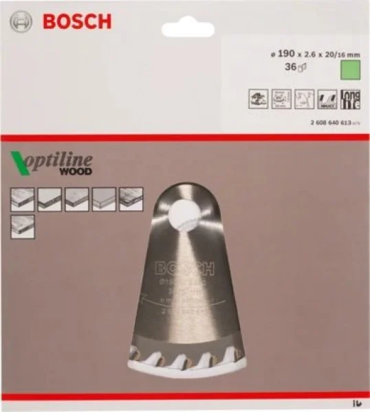 Bosch optiline wood lama per sega circolare 190x20 mm per legno 2608640613 - dettaglio 2