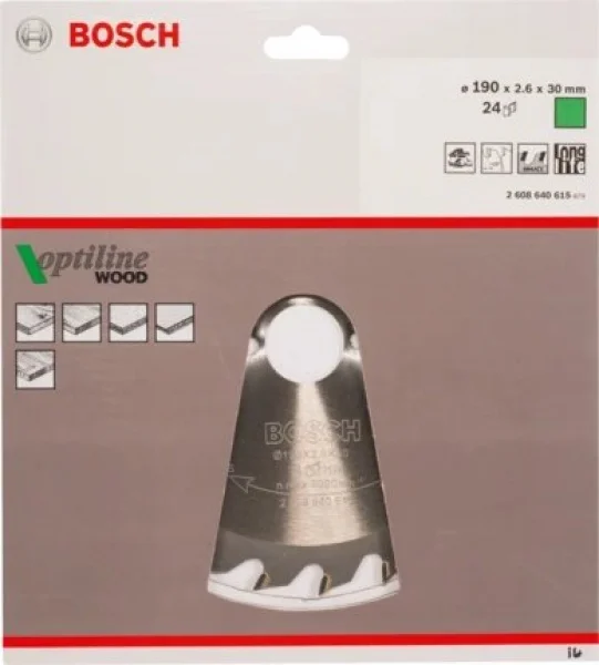 Bosch optiline wood lama per sega circolare 190x30 mm per legno 2608640615 - dettaglio 2