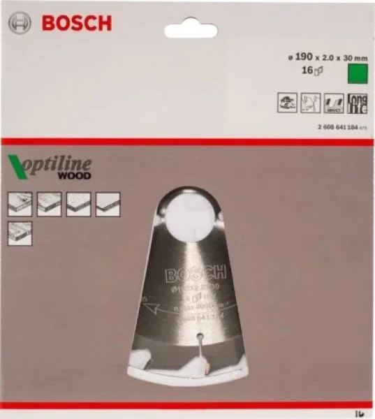 Bosch optiline wood lama per sega circolare 190x30 mm per legno 2608641184 - dettaglio 2