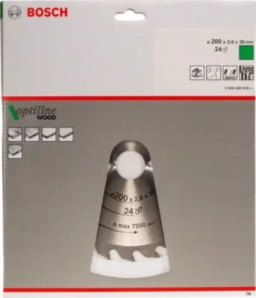 Bosch optiline wood lama per sega circolare 200x30 mm per legno 2608640618 - dettaglio 2