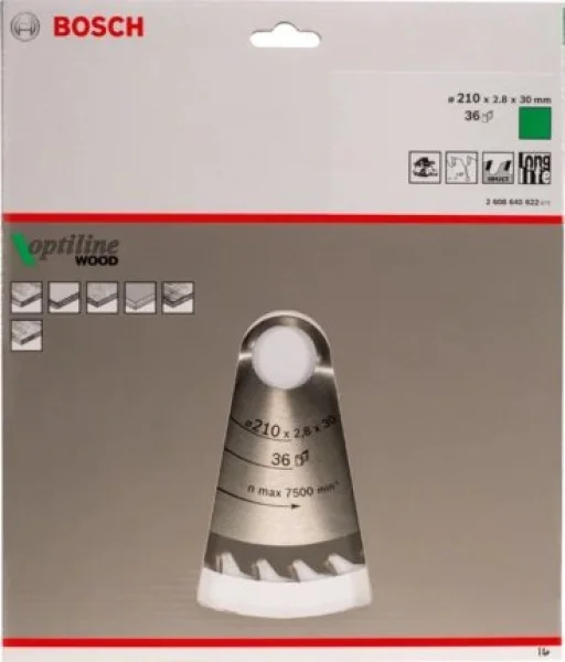Bosch optiline wood lama per sega circolare 210x30 mm per legno 2608640622 - dettaglio 2