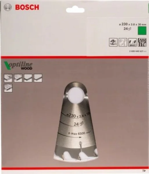 Bosch optiline wood lama per sega circolare 230x30 mm per legno 2608640627 - dettaglio 2