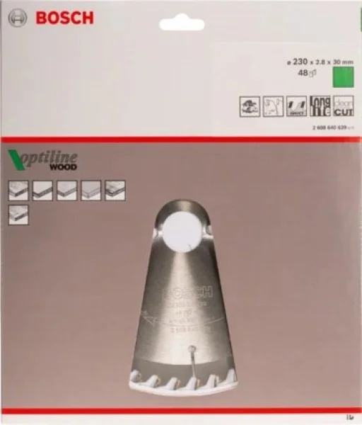 Bosch optiline wood lama per sega circolare 230x30 mm per legno 2608640629 - dettaglio 2