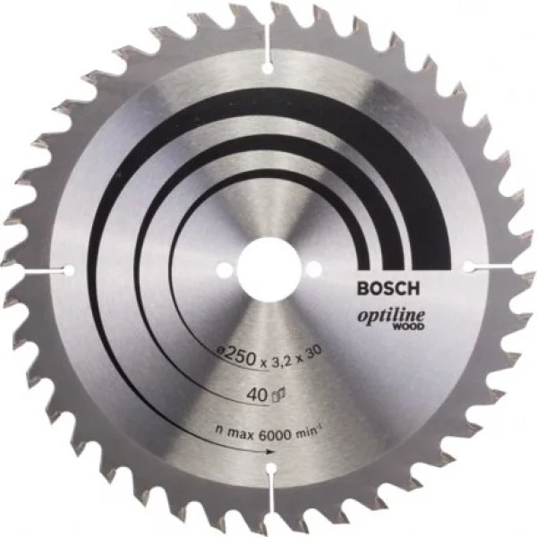 Bosch optiline wood lama per sega circolare 250x30 mm per legno 2608640728 - dettaglio 1