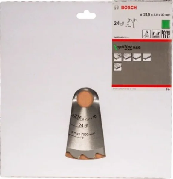 Bosch optiline wood lama per troncatrice 216x30 mm per legno 2608640431 - dettaglio 2