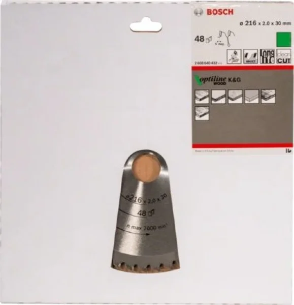 Bosch optiline wood lama per troncatrice 216x30 mm per legno 2608640432 - dettaglio 2