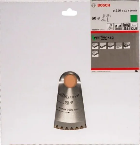 Bosch optiline wood lama per troncatrice 216x30 mm per legno 2608640433 - dettaglio 2