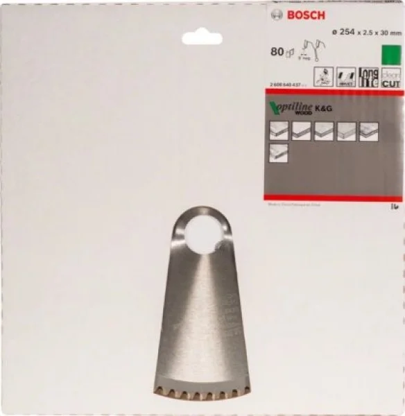 Bosch optiline wood lama per troncatrice 254x30 mm per legno 2608640437 - dettaglio 2
