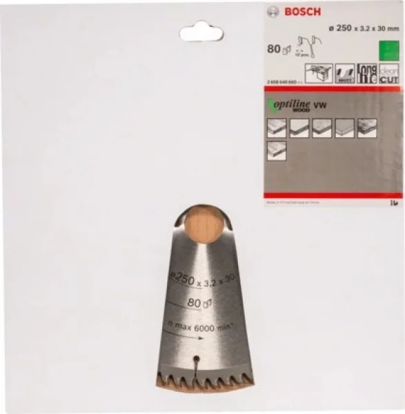 Bosch optiline wood lama per seghe da banco 250x30 mm per legno 2608640660 - dettaglio 2