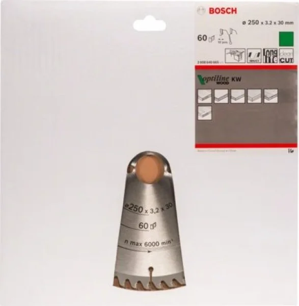 Bosch optiline wood lama per seghe da banco 250x30 mm per legno 2608640665 - dettaglio 2