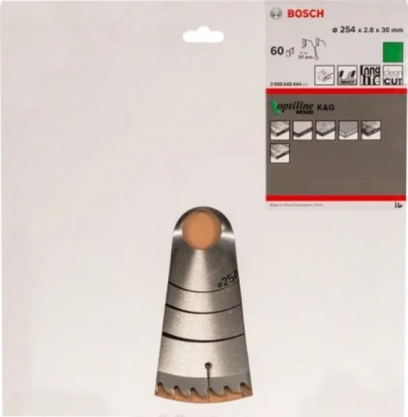 Bosch optiline wood lama per seghe da banco 254x30 mm per legno 2608640444 - dettaglio 2