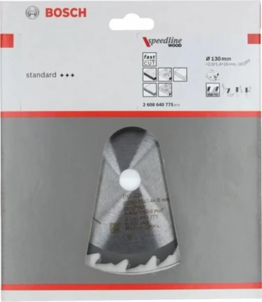 Bosch speedline wood lama per sega circolare 130x16 mm per legno 2608640775 - dettaglio 2