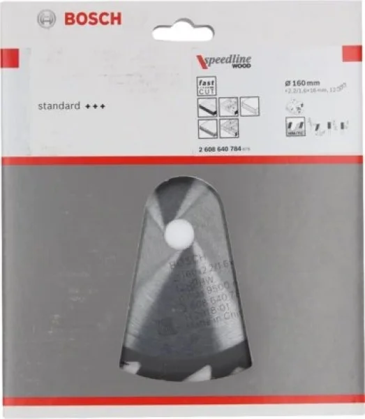 Bosch speedline wood lama per sega circolare 160x16 mm per legno 2608640784 - dettaglio 2