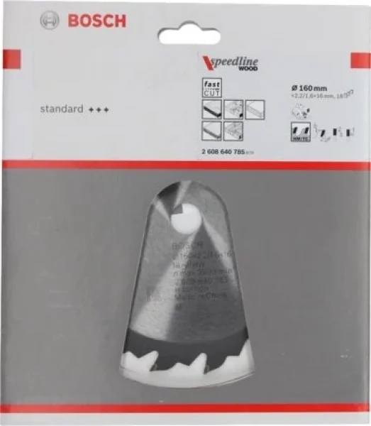 Bosch speedline wood lama per sega circolare 160x16 mm per legno 2608640785 - dettaglio 2