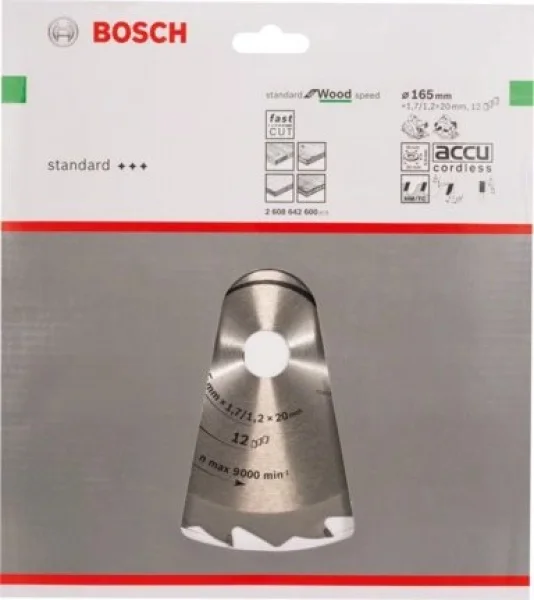 Bosch speedline wood lama per sega circolare 165x20 mm per legno 2608642600 - dettaglio 2