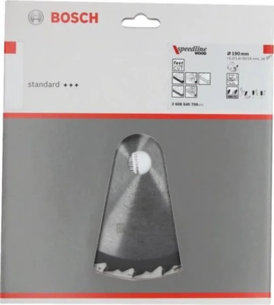 Bosch speedline wood lama per sega circolare 190x20 mm per legno 2608640799 - dettaglio 2