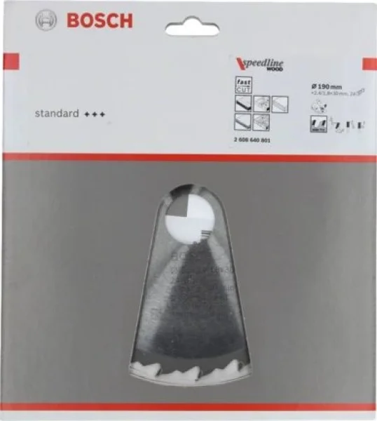 Bosch speedline wood lama per sega circolare 190x30 mm per legno 2608640801 - dettaglio 2