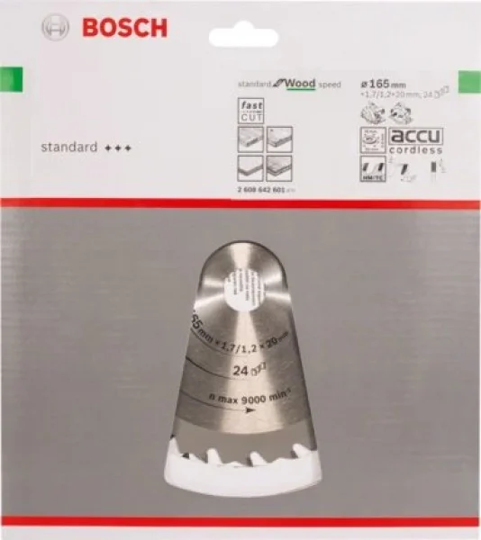 Bosch speedline wood lama per sega circolare 165x20 mm per legno 2608642601 - dettaglio 2